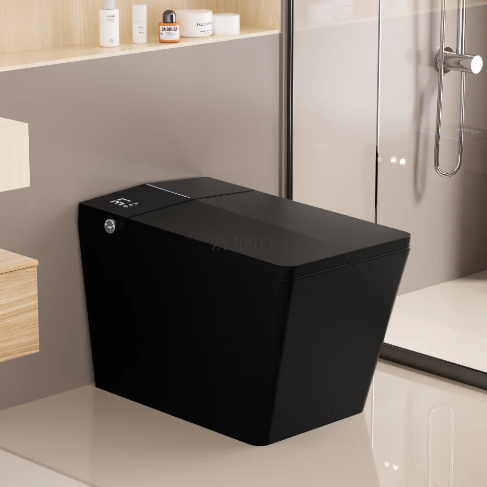 Square Smart Toilet with Built-in Tank for Modern Bathroom