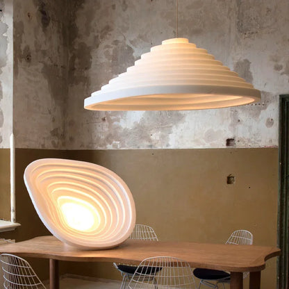Minimalist Design Resin Pendant Lamp Nordic Wabi-sabi Led Resin Chandelier for Living Dining Room Bedroom Pendant Lamp