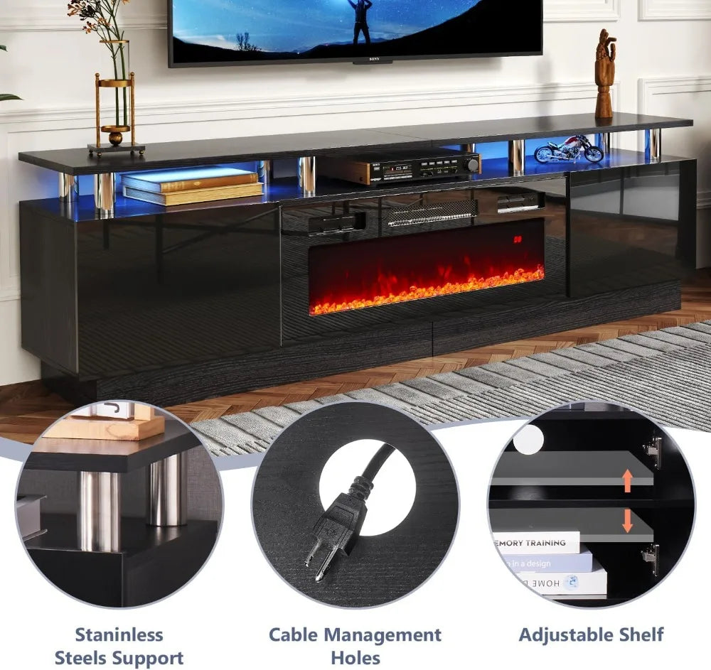 36" LED Light Entertainment Center for TVs Up to 80"