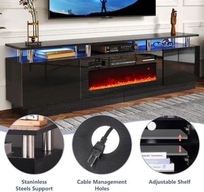 36" LED Light Entertainment Center for TVs Up to 80"
