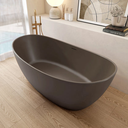65" Coffee Gray  Free Standing Bathtub