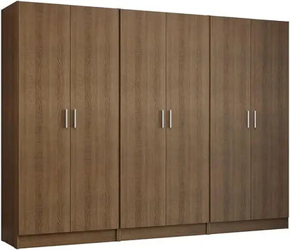 6 Doors Bedroom Organization Unit (Rustic)