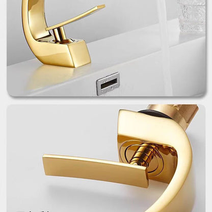 Curved Bathroom Basin Faucet