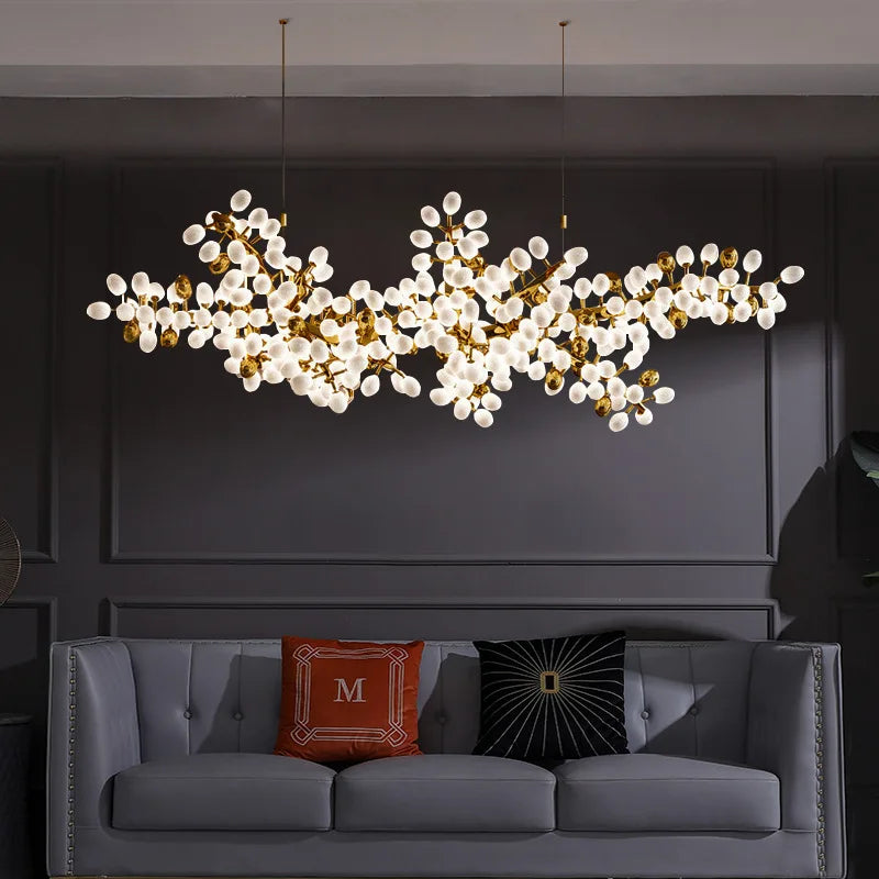 Postmodern Luxury White glass Chandelier