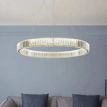 Modern Luxury Crystal Ring Chandelier