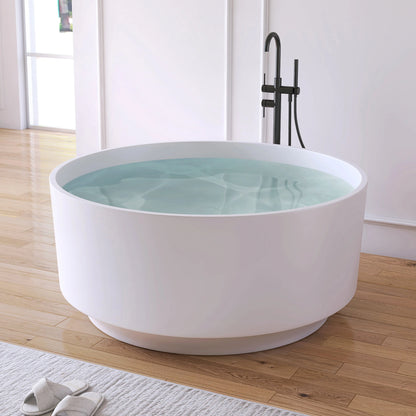 49" Elegant Round Free Standing Soaking Bathtub