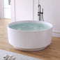 49" Elegant Round Free Standing Soaking Bathtub