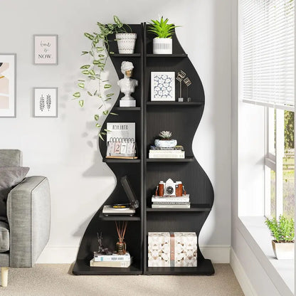 5-Shelf Modern Compact Bookshelf