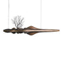 Modern Solid Wood Resin LED Light Pendant