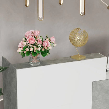 Modern Reception Desk with Shelves