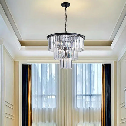 20" 3-Tier Crystal Chandelier