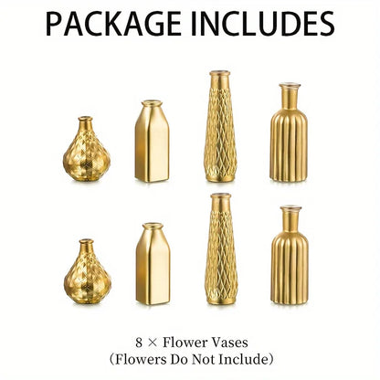 Gold Glass Vase Centerpiece Decoration