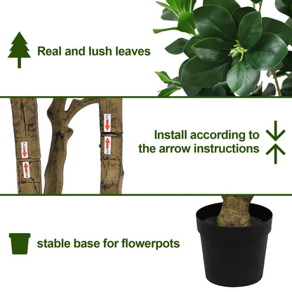 7.2FT Artificial Silk Tree with Lifelike Leaves