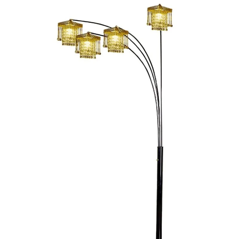 Arch Arms Floor Lamp w/ Black Finish