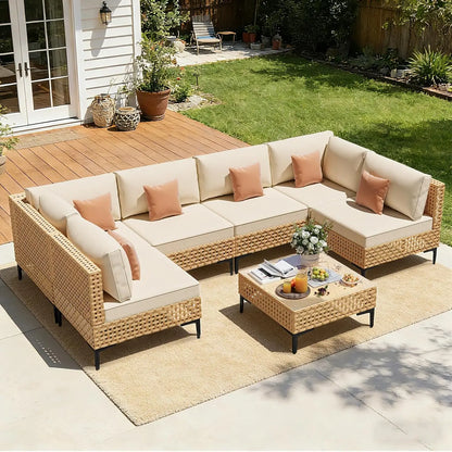 7-Piece Wicker Outdoor Patio Furniture Set