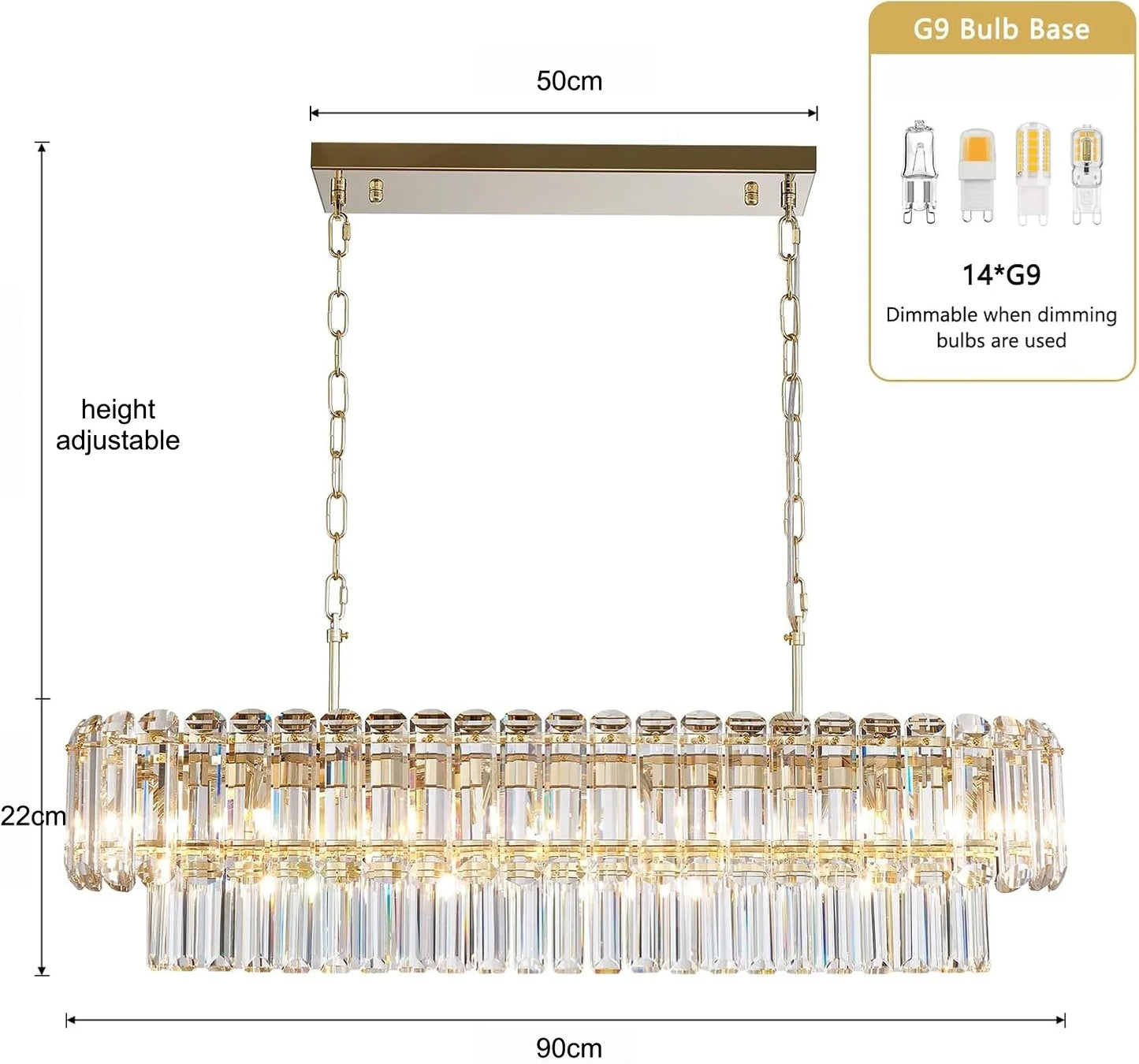 Gold Crystal Chandelier