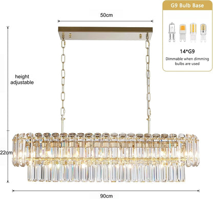 Gold Crystal Chandelier