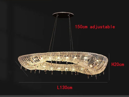 Nordic Luxury Crystal LED Chandelier