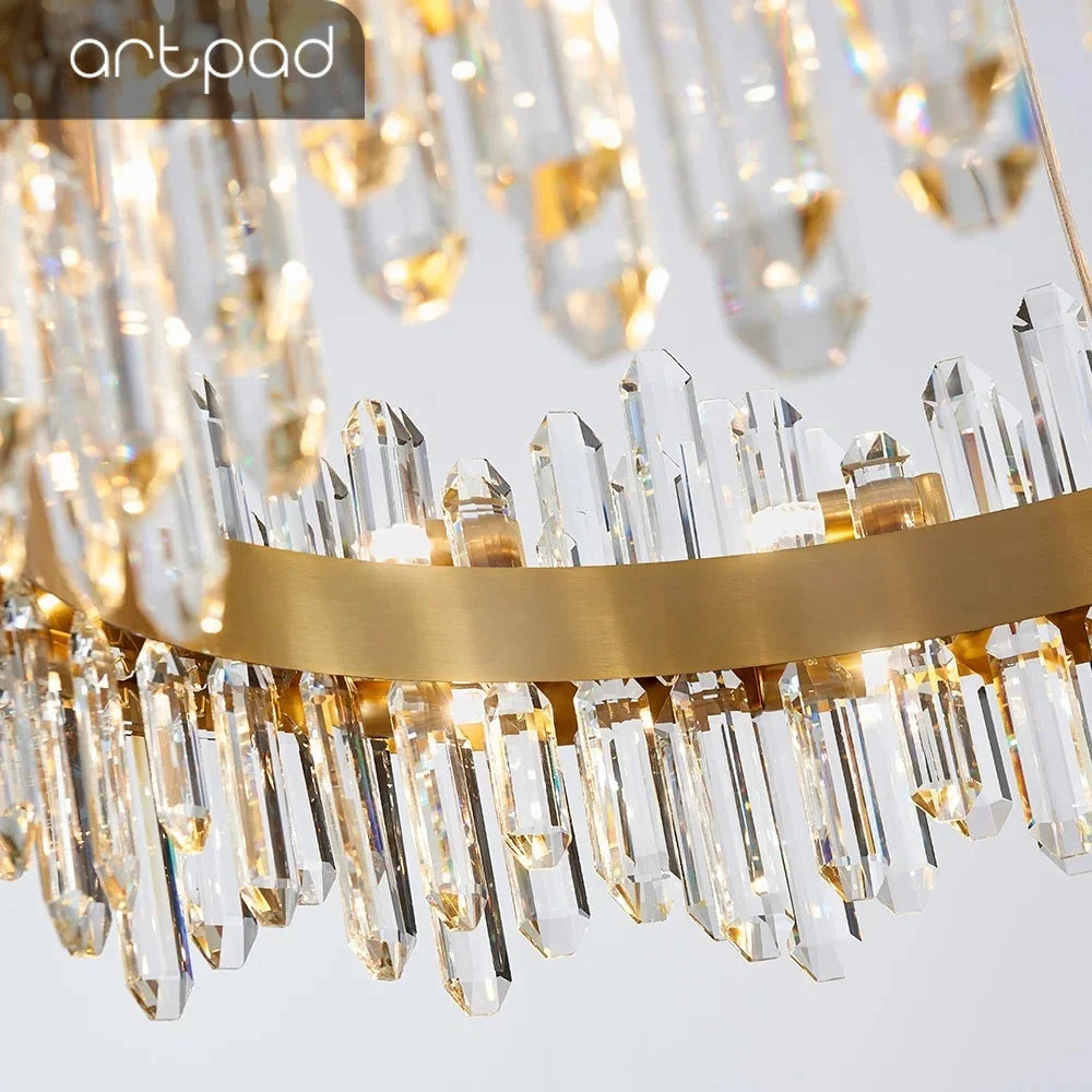 Modern Gold Crystal Chandelier
