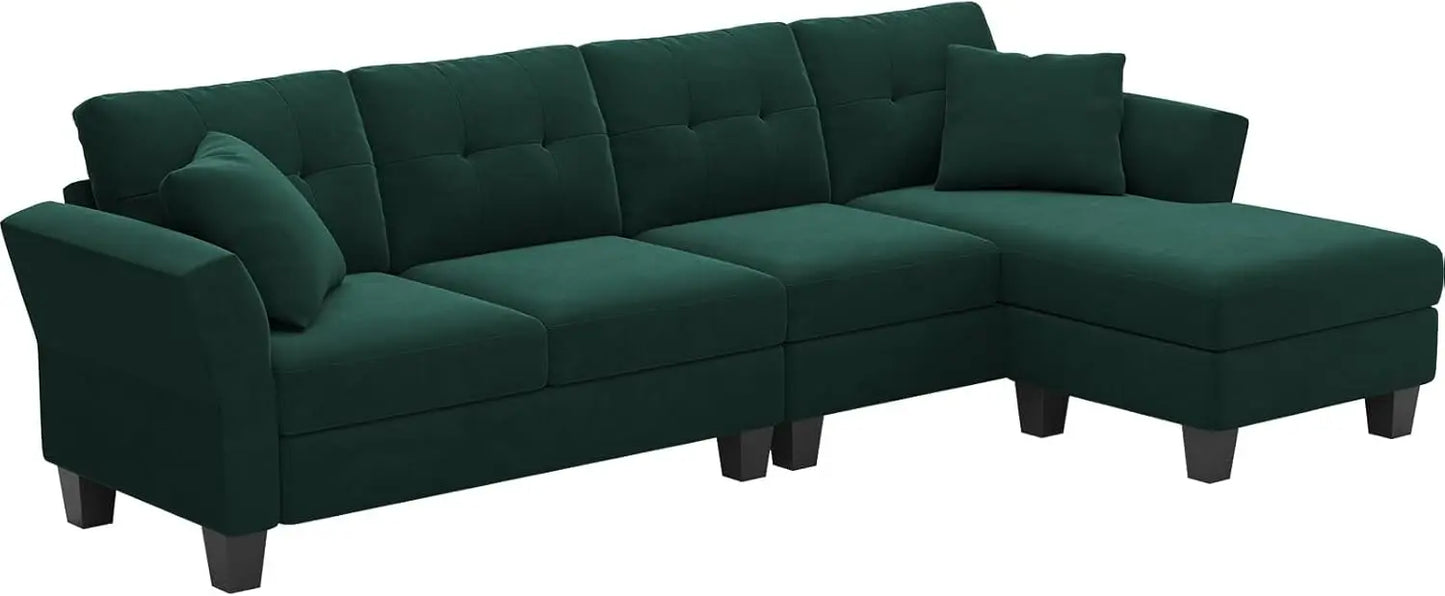 Reversible 4 Seat L Shaped Sofa Sofa with Chaise
