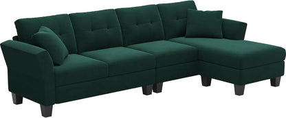 Reversible 4 Seat L Shaped Sofa Sofa with Chaise