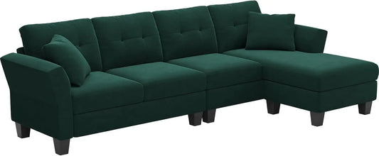 Reversible 4 Seat L Shaped Sofa Sofa with Chaise