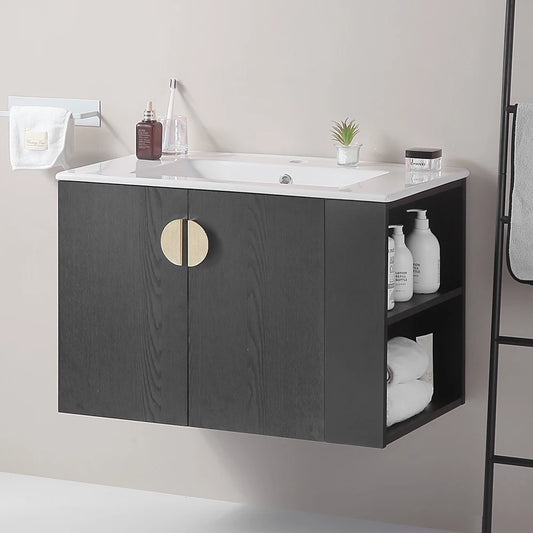 30" Wall Mounted Vanity with 2 Doors Cabinet