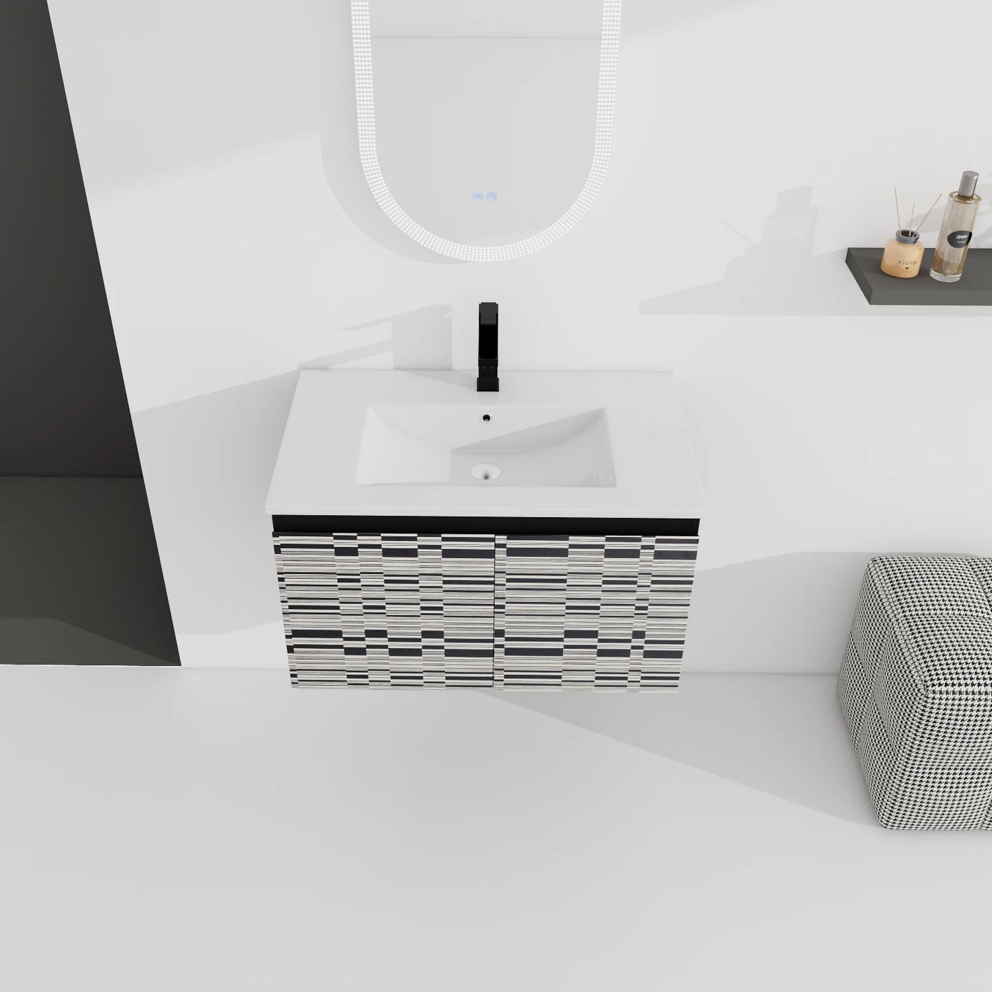 30'' Floating Ceramics Sink w/ Soft-Close Cabinet Door