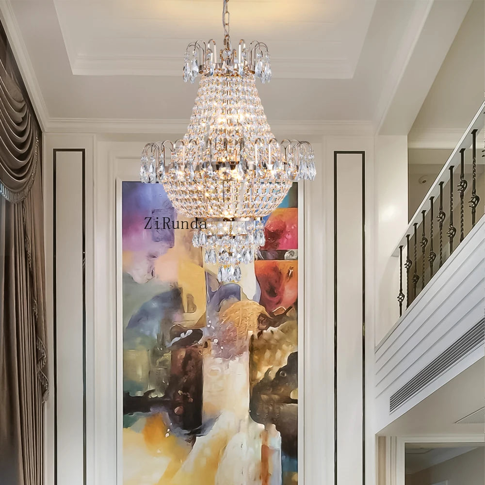 Contemporary Gold Luxury Crystal Chandeliers