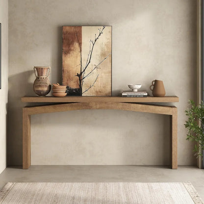 63-Inch Wooden Console Table for Entryway