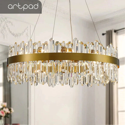Modern Gold Crystal Chandelier