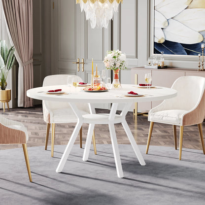 Round Kitchen Dining Table for 4-6 People