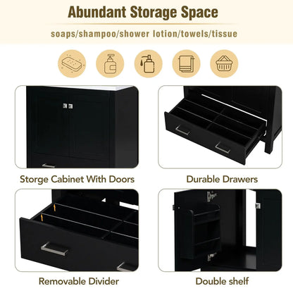 30" Bathroom Vanity Single Sink Cabinet Undermount