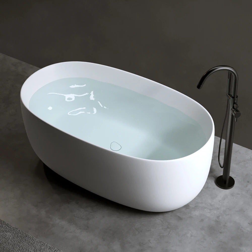 47'' Modern Independent Surface Resin Stone Bathtub