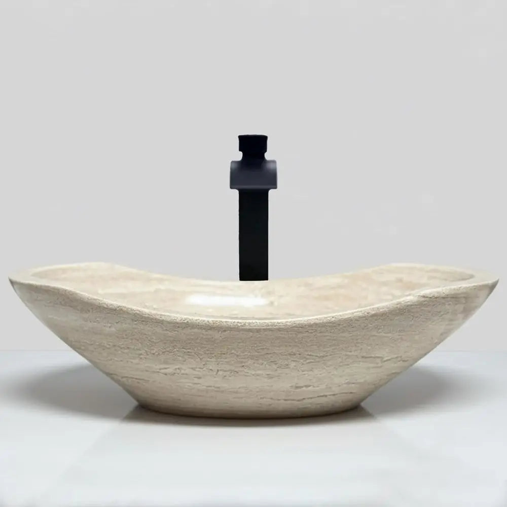 Elegant Oval Travertine Sink