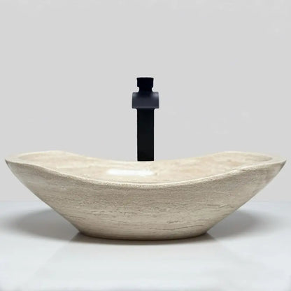 Elegant Oval Travertine Sink