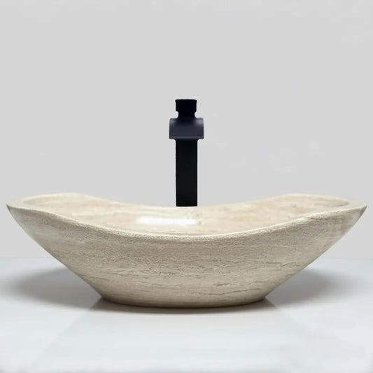 Elegant Oval Travertine Sink