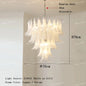 Cloudy White Glass Flower Petal Vintage Chandelier