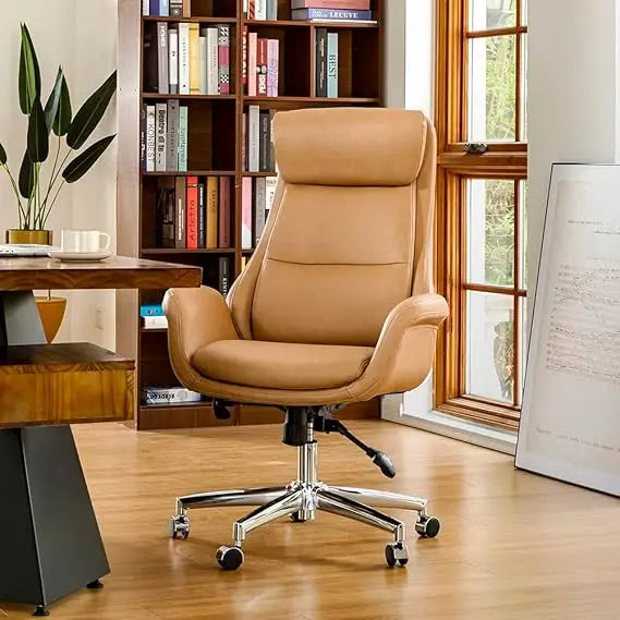 Ergonomic High-Back Leather Executive Office Chair