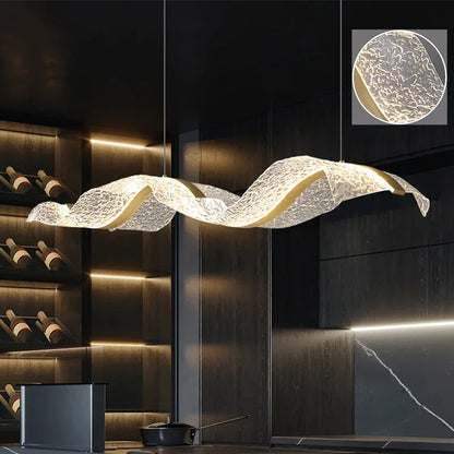Long Wave Nordic LED Pendant Chandelier