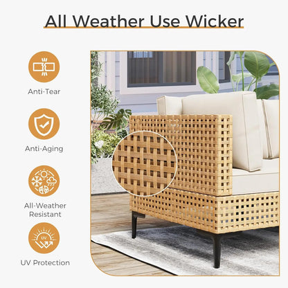 7-Piece Wicker Outdoor Patio Furniture Set