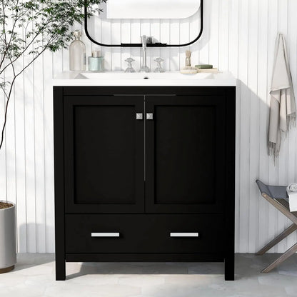 30" Bathroom Vanity Single Sink Cabinet Undermount