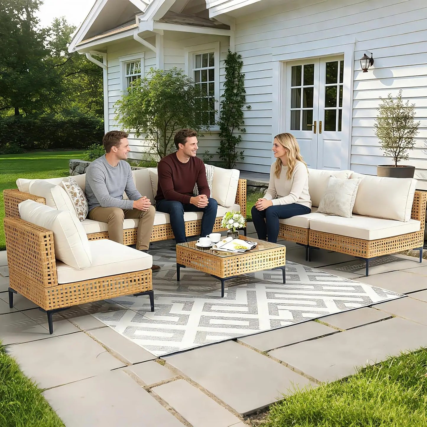 7-Piece Wicker Outdoor Patio Furniture Set