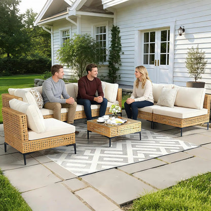 7-Piece Wicker Outdoor Patio Furniture Set