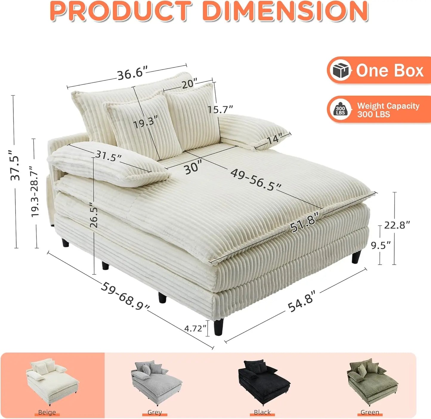 Oversized Chaise Lounge Chair