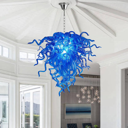 LONGREE Art glass Chandelier Cobalt Blue