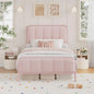 Tufted Upholstered Pink Bed Frame