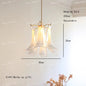 Cloudy White Glass Flower Petal Vintage Chandelier