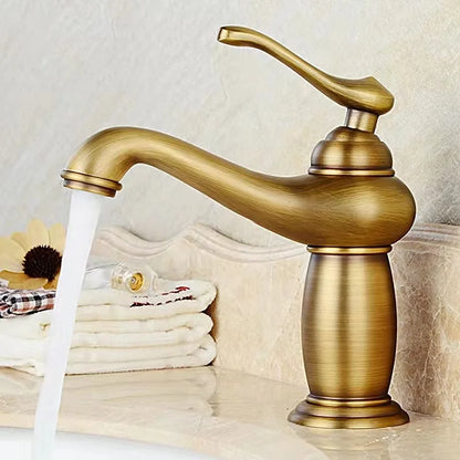 Luxury Gold Antique Bathroom Basin Faucet