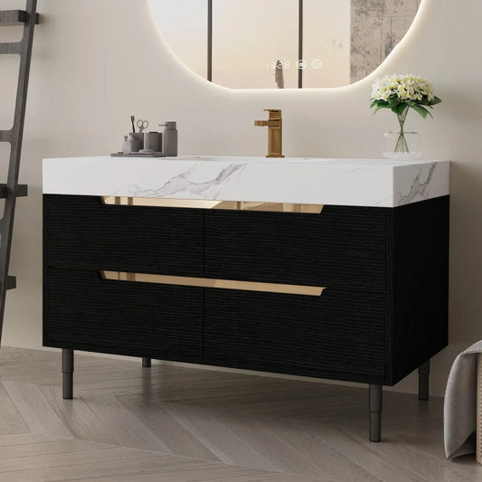 35.4" Modern Bathroom Vanity with Undermount Sink